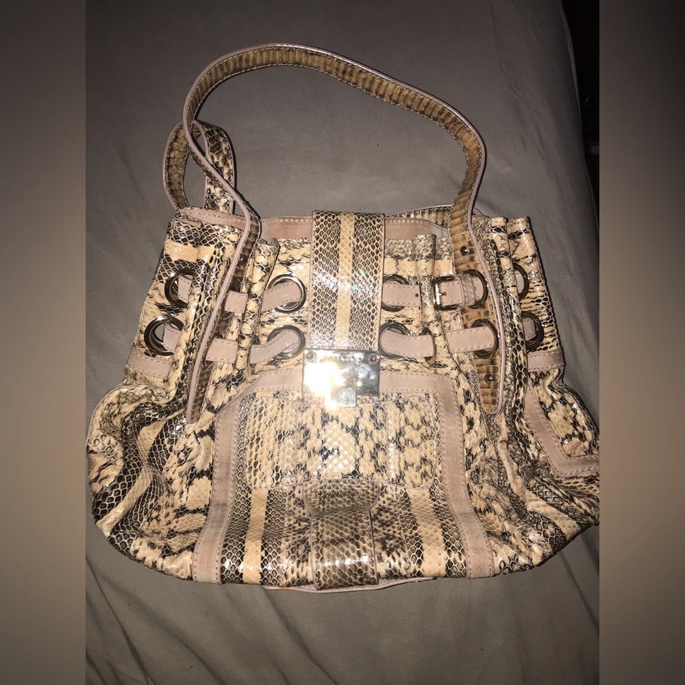 Jimmy Choo Python and suede Hobo Handbag
